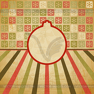 Vintage Christmas background in retro style - vector clipart
