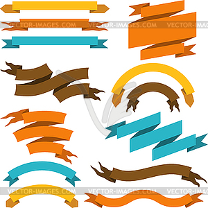 Set of retro ribbons and labels.  - vector clip art