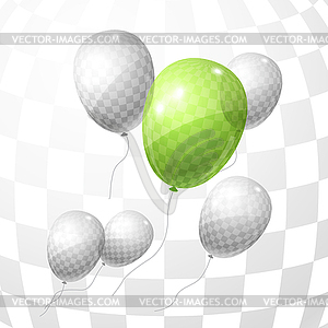 Стильный фон с цветом летающие воздушные шары. прибыль на акцию - векторизованное изображение клипарта