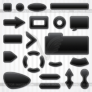 Set of icons, buttons and menus for websites in - vector clipart