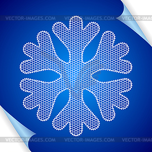 Christmas background with snowflakes of lace - vector clipart