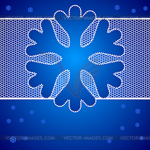 Christmas background with snowflakes of lace - vector image