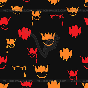 Seamless pattern with sharp teeth. Halloween - royalty-free vector clipart