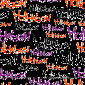 Стильный бесшовный фон на Хэллоуин - изображение векторного клипарта