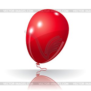 Colorful red balloon, element for holiday background - royalty-free vector image