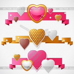 Valentine`s Day background. Origami speech bubble - royalty-free vector clipart