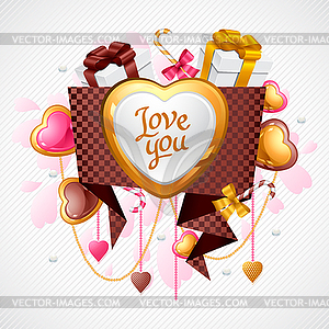 Valentine`s Day background - vector image