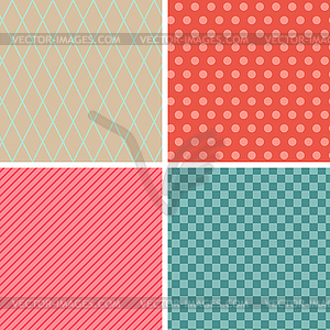 Seamless abstract retro pattern. Set of 4 - vector clipart