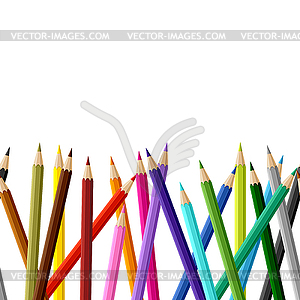 Background with colored pencils. seamless pattern - vector clipart