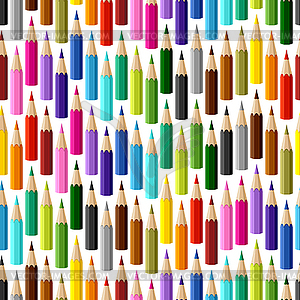 Background with colored pencils. seamless pattern - vector image