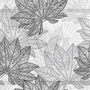 Leaves. (Seamless Pattern) - vector clipart