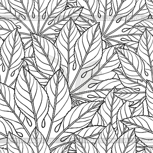 Leaves. (Seamless Pattern) - vector clipart