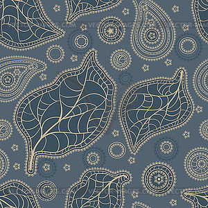 Leaves. (Seamless Pattern) - vector clip art