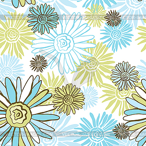 Flower (Seamless Pattern) - vector image