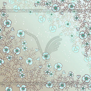 Design of flowers. (Flower background) - vector clip art