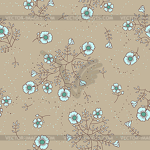 Flowers (Seamless Pattern) - vector clipart