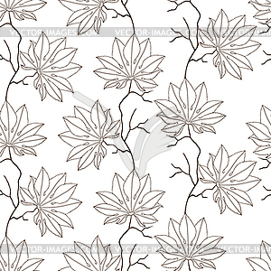 Leaves. (Seamless Pattern) - vector image