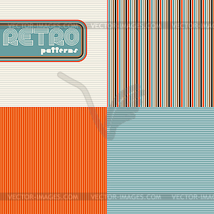 Set of four abstract retro seamless patterns - vector clip art