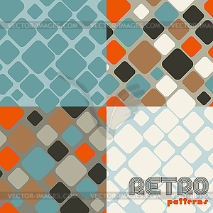 Set of four abstract retro seamless patterns - vector clipart / vector image