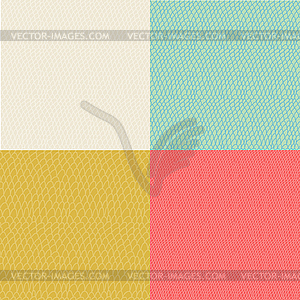 Set of colored wavy curly seamless textures - vector image