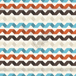 Seamless retro geometric pattern - color vector clipart