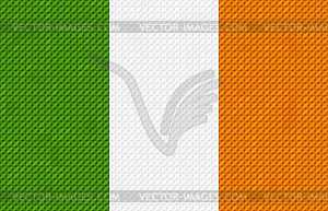 Ирландские фоне флага сделали с вышивкой - векторный графический клипарт