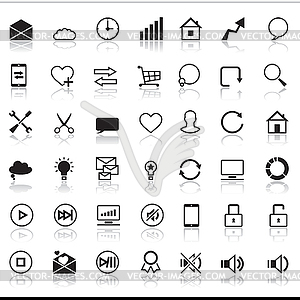 Set of 42 SEO internet icons - vector image