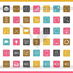 Set of 42 SEO internet icons - vector clip art