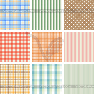 Set of 9 seamless abstract retro pattern - vector clipart / vector image