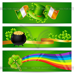 Banners for Saint Patrick`s day - vector image