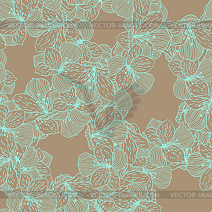 Abstract elegance seamless flower pattern with - vector clip art