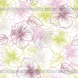 Elegance seamless pastel flower pattern - vector image