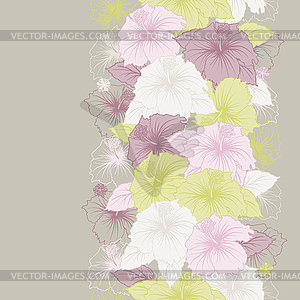 Elegance seamless pastel flower pattern - vector clipart