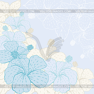 Card with stylized flowers - vector image