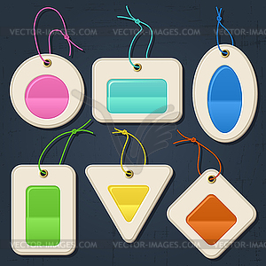 Set of color bubbles, stickers, labels, tags - vector image