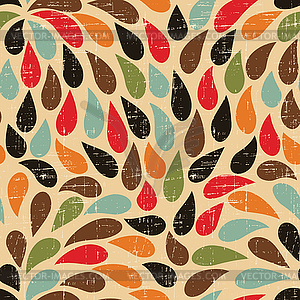 Seamless abstract retro drops pattern - vector image