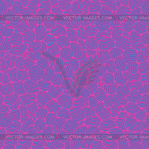 Seamless abstract wave hand-drawn pattern - vector image