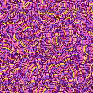 Seamless abstract wave hand-drawn pattern - vector clipart