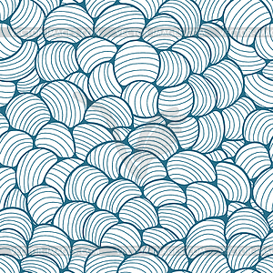 Seamless abstract wave hand-drawn pattern - vector image
