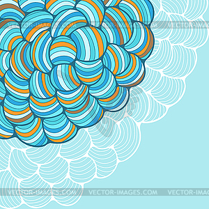 Seamless abstract wave hand-drawn pattern - vector clip art