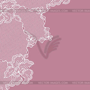 Old lace background, ornamental flowers - vector image
