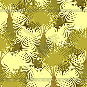 Seamless pattern of palm trees - vector clipart