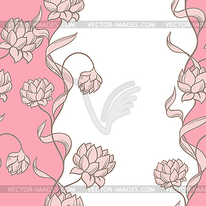 Seamless pattern with abstract flowers - vector image