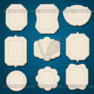 Collection of badges, labels, tags with bows and - vector image