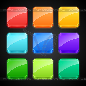 Набор светящийся цвет значков приложений - векторное изображение EPS
