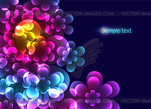 Абстрактный разноцветный светящийся фон - стоковый векторный клипарт