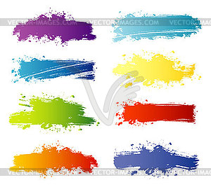 Splash banners set - vector clipart