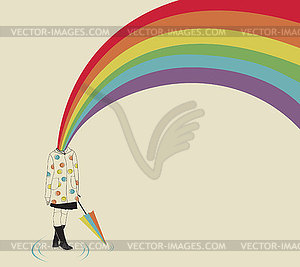Child in pink dress - vector clipart