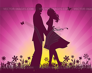 Love couple - vector image