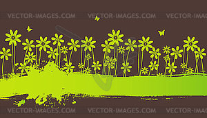 Floral background - color vector clipart